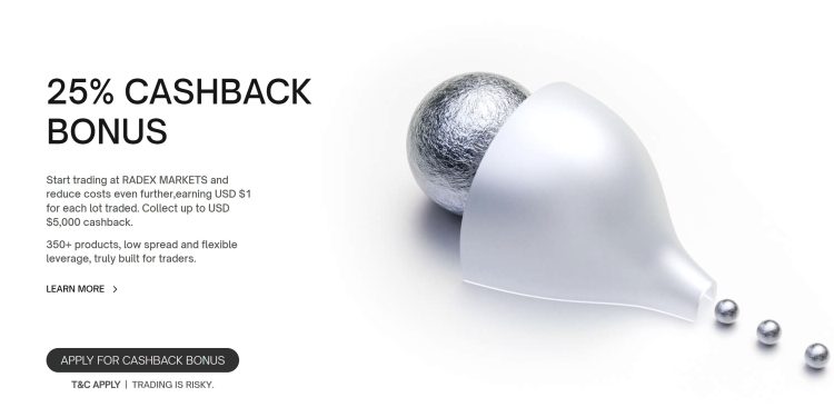 Radex Markets Cashback Bonus