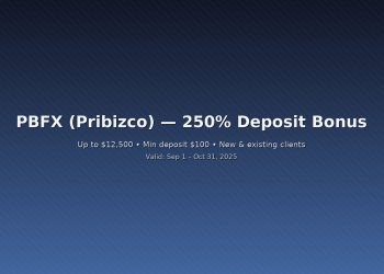 PBFX (Pribizco) 250% Deposit Bonus