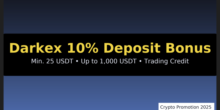 Darkex 10% Deposit Bonus