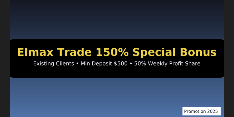 Elmax Trade 150% Special Bonus