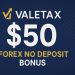 Valetax $50 Forex No Deposit Bonus