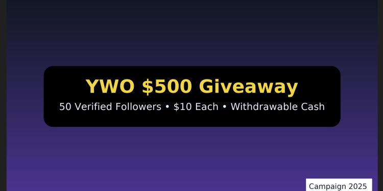 YWO $500 Giveaway