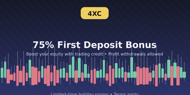 4XC 75% First Deposit Bonus