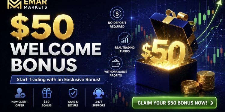 EmarMarkets $50 Welcome Bonus