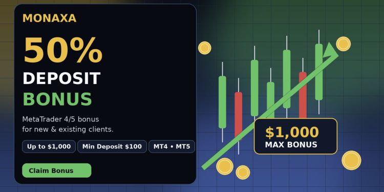 Monaxa 50% Deposit Bonus